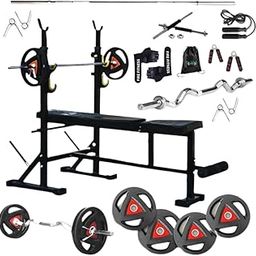 FIRE FITNESS 80kg Gym Equipment Set for Home Workout Dumbbells Set for Home Gym for Home with 5in1 3-leveller Incline Decline and Flat Gym Bench for Home-18