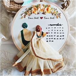 Candy Colors - Customized Embroidery Hoop Gift for Save The Date Anniversary,Marriage,Spacial Gift, Date Gifts (12 Inch)-image-43