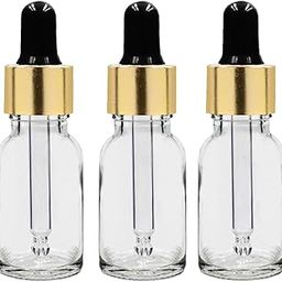 Happy Packaging 15ML Clear Round Empty Glass Bottle | Glass Dropper | Gold Sleeve | Silcon Black Teat | Refillable | Leak Proof For Essential Oils | DIY Perfumes| DIY serums (24)-picture-8