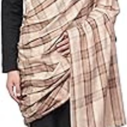 Mens Fine Wool Self Textured Check Lohi/Shawl-14