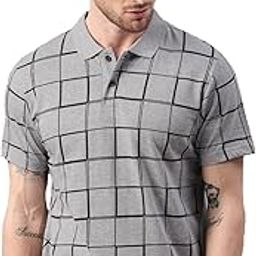 Men's Pure Cotton Printed Half Sleeve Polo Tshirt-image-92