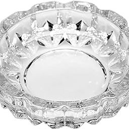 Deli Green Apple Crystal Heavy Glass Ashtray for Indoor and Outdoor Decorative (Round)-image-26