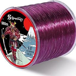 Sougayilang Fishing Line 500M Nylon String Cord Purple Strong Monofilament Fishing Wire-Purple-6#-picture-24