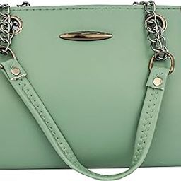 Vintage Leather Handbag with Chain Straps, Brown, Metal Hardware-image-76