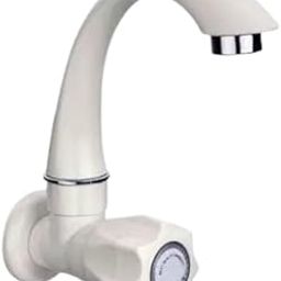 PVC Sink taps Cock for Kitchen Sink Faucet/Plastic Sink Cock tap/Bathroom Wash Basins Wall Mounted Standard Size 1/2'' (15mm) Whit (4)-image-3