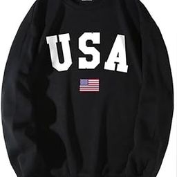 SXV 'U S A ’ Printed Cool Aesthetic Drop Shoulder Oversized Sweatshirt-image-33