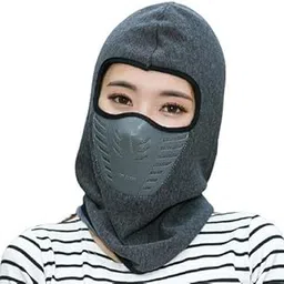 krystle Balaclava Hood Hat Thermal Fleece Face Mask Neck Warmer Full Face Cover Cap Winter Ski Mask for Men's & Women's (Grey)-picture-22