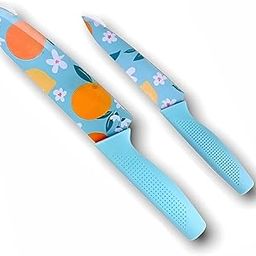 Carrot Kitchen Knife Stainless Steel 2 Pieces Professional Knife Set with Color Printing and Non-Slip Handle (Multi Color Printed)-picture-17