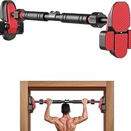 Halohop Pull Up Bar for Home Workout 800Kg Load Capacity No Screw Pull Up Bars (65 to 100 CM) Stable Anti-Skid Grip Chin Up Bar Gym Exercise Equipments Height Increase for Men and Women (4-Foot Pads)-24