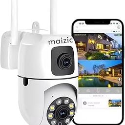 Maizic Smarthome Dual Lens Mini Fox | 5+5MP WiFi CCTV Camera with PTZ & Fixed View | AI Motion Detection, Color Night Vision, Two-Way Audio, 360° Coverage, App Remote Access-18