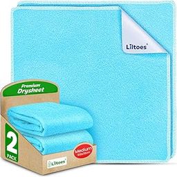 LILTOES Waterproof Quick Dry Sheet for Baby - Anti-Pilling Fleece, Extra Absorbent, Washable Mattress Protector- Medium Size, 100x70 cm, Aqua Blue - Baby Bed Protector for Toddlers and Children Pack 2-image-105