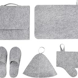 ATORSE Sauna Hat Set Sauna Seat Pad Hanging Russian Steam Hat for Indoor Shower SPA Gray|Home & Garden|Yard, Garden & Outdoor Living|Pools & Spas|Saunas-image-41