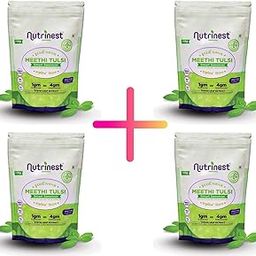 Nutrinest 25% Sugar & 100% Natural Meethi Tulsi Smart Sweetner Stevia & Sugar Substitute for Healthy Lifestyle & Diabetes Care 250g (Pack of 4)-11