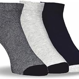 Comfortable Non Terry Low Ankle Socks for Men and Women | Breathable and Lightweight Ankle-Length Socks | Ideal for Sports | Casual Wear NAVY/GREY/ANTHRA Pack of 3-image-88