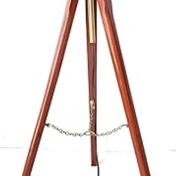 Saeed Enterprises Beautiful Wooden Tripod Floor Lamp Stand – Corner Lighting Stand Without Shade & Bulb – Decorative Brown Finish (Pack of 1)-image-91