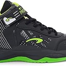 Pro ASE Basketball Shoes with Rubber Sole & Breathable Upper | Indoor & Outdoor Court | Shock Absorption Lining, Anti-Slip, Lightweight & Durable with Velcro for Best Fit | Men, Women & Unisex | Black, Green, Orange, Blue-image-7