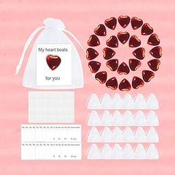 24 Pieces Valentines Heart Stones Novelty for Party Favors Wedding Valentine-image-60