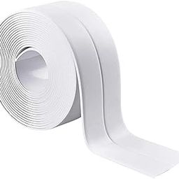 Bath Sealant Strip, Waterproof Caulk Tape, Flexible and Durable Self Adhesive Tape for Bathroom, Kitchen, Tub and Wall Corner Edges, 3.2m x 3.8cm, White, Pack of 1-image-36