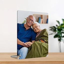 NEXEL 6"x8" Frameless Table Photo Frame With Stand | Customised Photo Frame With Photo | Acrylic Photos Frame Personalized Gift | Birthday & Anniversary Gift for Girlfriend, Boyfriend, Wife, Husband-image-11