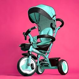 IKIN Tricycle for Kids Cycles 2-5 Years - Amigo Kids Tricycle for Boy & Girl - Baby Cycle- Bike with Wheels, Bell and Basket - Durable with Parental Control (Sea Green)-17