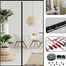 CHIYUNS Screen Door Mesh Magnetic Closure 72 x 96 inch, Self Closing Fiberglass Mosquito Net with Magnet for Doors, Heavy Duty Bug Fly Screens Curtain for Doorway, Keep Bugs Out, Pet Friendly-3