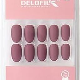 Delofill professionl 24 PCS Soft Matte Press-On Nails | Natural Look, Lightweight & Comfortable-image-96