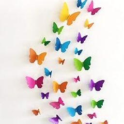 JAAMSO ROYALS Multicolour 3D Butterfly Stickers for Wall, Butterfly Decoration Items, Stickers, Decor, Butterflies, for Wall Decoration (29.5 CM X 21 CM)-image-38