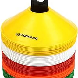 COUGAR Cone Marker, Cone Marker Set, Saucer Cones - Pack of 20, Space Marker, Ground Marker (Multicolour), Agility Training Equipment-14