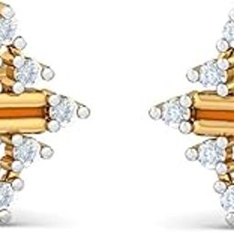 18KT Yellow Gold Diamond Desire Enamel Stud Earrings for Women-image-32