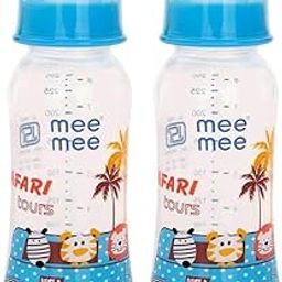 Mee Mee Baby Feeding Bottle 250ml |BPA-Free Baby Milk Bottle with Eazy Flo Technology, Anti-Colic Valve, Non Toxic and Ergonomic Design for New Born/Infants/Toddler Upto 3 Years (Sky Blue, Pack of 2)-image-46