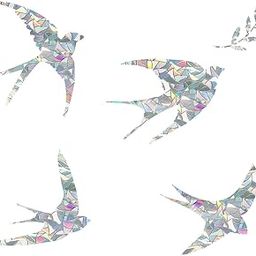 Swallow Static Window Clings Anti Collision Window Decals for Bird Strikes, Glass Alert Bird Deterrent, Stop Birds Flying into Windows, Set of 20-62