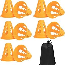 SAZ DEKOR 10 Pieces Skating Marker Cones Sports Training Agility Marker Cones for Club Yellow-image-37