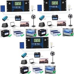 YARNOW 3pcs Solar Controller Solar Charge Controller 30a Solar Regulator 12v Solar Panel for Trail Camera Solar System Controller Controlador De Carga Solar Auto Solar Panel 100a Outdoor-21