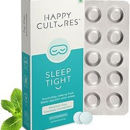 Happy Cultures Sleep Tight Melatonin 5Mg With Probiotic Sleep Deeper&Wake Up Refreshed Non Addictive,Natural,Clinically Tested,Natural Sleep Improves Digestion While Sleeping,30 Chewmints-16