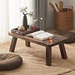 Crysellewoods Japanese Style Sheesham Wood Coffee Table for Living Room, Dining Room, Bedroom, Kitchen, Office Home Decor (63x30x20)-image-85