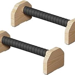 2X Push up Bar Handstand Bars Non Slip Wood for Men Women Gymnastics Workout 30cm| Sports Equipment | Outdoor Sports Gear | Exercise Gear-image-42