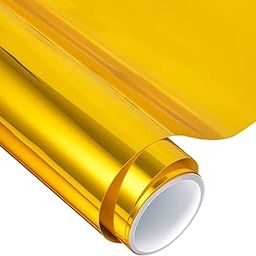 Holographic Craft Vinyl Gold Adhesive Vinyl Roll – Huge Glossy Adhesive Permanent Gold Chrome Cutting Vinyl 1x5ft Vinyl Works with Cricut and Other Cutters-image-14