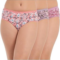 Women's Floral Print Cotton Panties, Full Coverage, Pack of 3-image-7