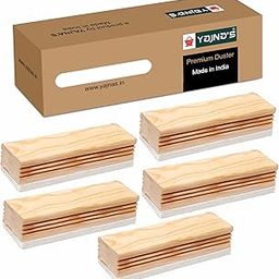 YAJNAS Premium Wooden Duster for White Board & Black Board|Black Board Wooden Duster Whiteboard Eraser for Erasing White Board Marker or Chalk Board Writing Erasing Wooden Duster - (Pack of 5)-23