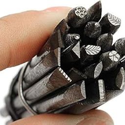 rackerose Practical 20pcs 4mm Steel Punches Flower Punch Stamp Set Jewelry Metal Stamping DIY Tool(Multi-Color,one Size)-image-44