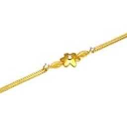 22k (916) Yellow Gold Charm Bracelet For Womens-image-67