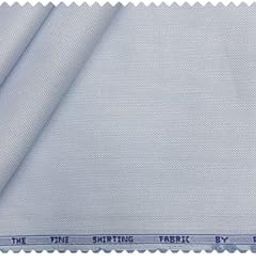 Raymond Poly Cotton Shirting Fabric (Blue Plain)-picture-21
