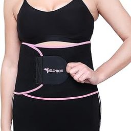 SPIKE Sweat Slim Belt for Men and Women Tummy Trimmer Body Shapewear Sauna Waist Trainer Adjustable Sweat Belt-image-93