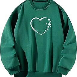Women Sweatshirt Tops Crewneck Sweatshirt for Shopping Workout Spring Autumn L Green | Clothing Shoes & Accessories | Womens Clothing | Sweats & Hoodies-image-45