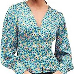 Casual Women's Polyester Multi-Color V Neck Cuffed Sleeves Top-11
