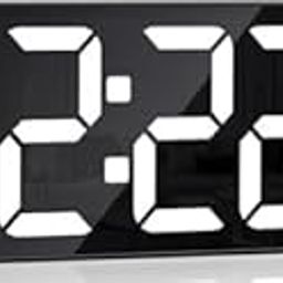 OMKRUSH Digital Alarm Clock Wall/Table – 16.2 Inch Large LED Display with Date & Week, Remote Control, Adjustable Brightness, Big Wall Clock for Bedroom, Living Room, Office (White Green)-23