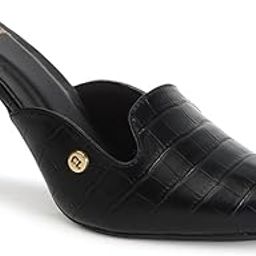 Women Stylish Textu Mule with Stiletto Heels, Pointed Toe for Party, Office and Daily Use-8