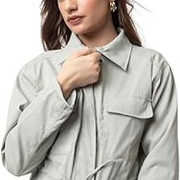 Mint Green Utility Shacket/Adjustable waist/Full Zipper-image-42
