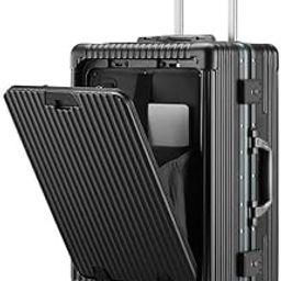Luxe Celeste 56 cms Cabin Luggage Carry On with TSA Lock Polycarbonate 8 Wheel Laptop Suitcase Trolley (Grey)-image-89