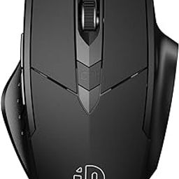 inphic Bluetooth Mouse, Multi-Device Silent Rechargeable Bluetooth Wireless Mouse (Tri-Mode: BT 5.0/3.0+2.4G), 1600DPI Ergonomic Portable Mouse for Laptop PC MAC os (blk pm6)-image-53